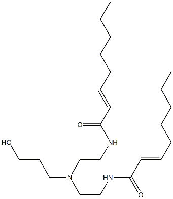 N,N'-[3-Hydroxypropyliminobis(2,1-ethanediyl)]bis(2-octenamide) Structure