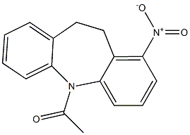 1-(1-Nitro-10,11-dihydro-5H-dibenz[b,f]azepin-5-yl)ethanone 구조식 이미지