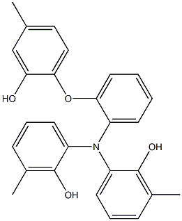 N,N-Bis(2-hydroxy-3-methylphenyl)-2-(2-hydroxy-4-methylphenoxy)benzenamine 구조식 이미지