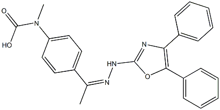 4'-[Carboxy(methyl)amino]acetophenone (4,5-diphenyloxazol-2-yl)hydrazone Structure