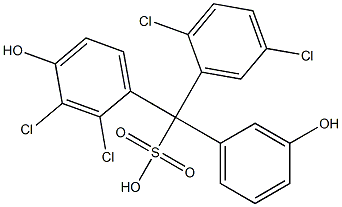 (2,5-Dichlorophenyl)(2,3-dichloro-4-hydroxyphenyl)(3-hydroxyphenyl)methanesulfonic acid 구조식 이미지