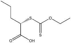 (-)-Dithiocarbonic acid O-ethyl S-[(S)-1-carboxybutyl] ester Structure