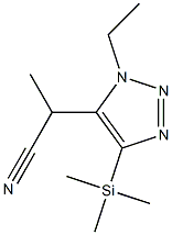 1-Ethyl-4-(trimethylsilyl)-5-(1-cyanoethyl)-1H-1,2,3-triazole 구조식 이미지