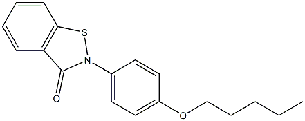 2-(4-Pentyloxyphenyl)-1,2-benzisothiazol-3(2H)-one Structure