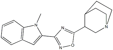 2-[5-(1-Azabicyclo[2.2.2]octan-3-yl)-1,2,4-oxadiazol-3-yl]-1-methyl-1H-indole 구조식 이미지