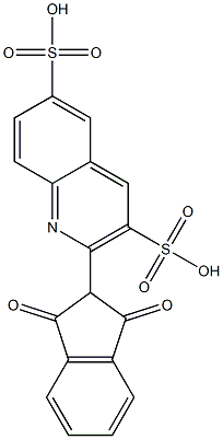 2-(1,3-Dioxoindan-2-yl)quinoline-3,6-disulfonic acid Structure