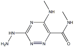 N-Methyl-5-(methylamino)-3-hydrazino-1,2,4-triazine-6-carboxamide 구조식 이미지