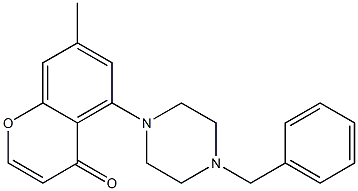 7-Methyl-5-(4-benzylpiperazin-1-yl)-4H-1-benzopyran-4-one Structure