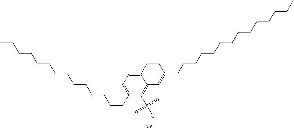 2,7-Ditetradecyl-1-naphthalenesulfonic acid sodium salt Structure