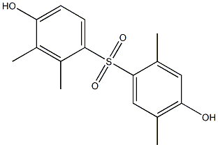 4,4'-Dihydroxy-2,2',3,5'-tetramethyl[sulfonylbisbenzene] Structure