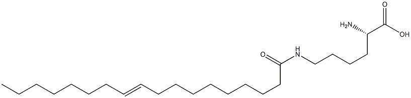 N6-(10-Octadecenoyl)lysine Structure