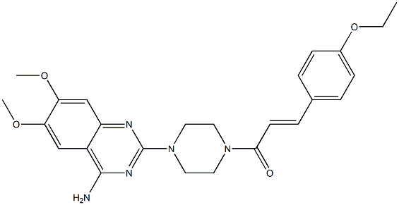 4-Amino-2-[4-[3-(4-ethoxyphenyl)propenoyl]-1-piperazinyl]-6,7-dimethoxyquinazoline 구조식 이미지