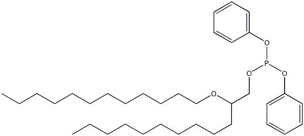 Phosphorous acid 2-(dodecyloxy)dodecyldiphenyl ester 구조식 이미지