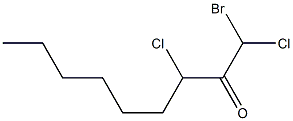 1,3-Dichloro-1-bromo-2-nonanone 구조식 이미지