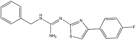 N-[Amino(benzylamino)methylene]-4-(4-fluorophenyl)thiazole-2-amine 구조식 이미지