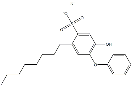 6-Hydroxy-3-octyl[oxybisbenzene]-4-sulfonic acid potassium salt Structure