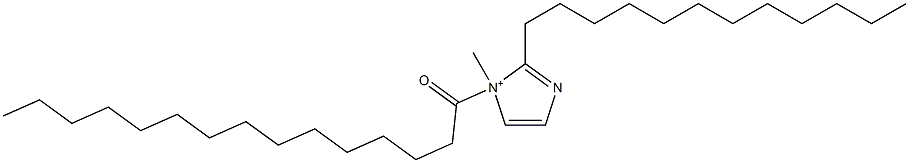 2-Dodecyl-1-methyl-1-pentadecanoyl-1H-imidazol-1-ium Structure