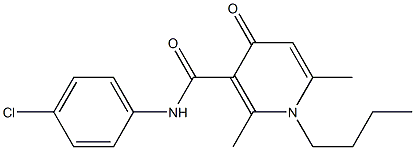 N-(4-Chlorophenyl)-1-butyl-2,6-dimethyl-4-oxo-1,4-dihydro-3-pyridinecarboxamide 구조식 이미지