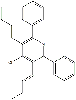 4-Chloro-2,6-diphenyl-3,5-di(1-butenyl)pyridine 구조식 이미지