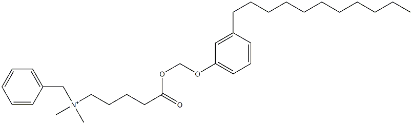 N,N-Dimethyl-N-benzyl-N-[4-[[(3-undecylphenyloxy)methyl]oxycarbonyl]butyl]aminium Structure