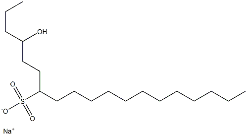 4-Hydroxynonadecane-7-sulfonic acid sodium salt Structure
