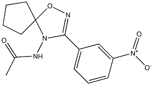 N-[3-(3-Nitrophenyl)spiro[1,2,4-oxadiazole-5(4H),1'-cyclopentan]-4-yl]acetamide Structure