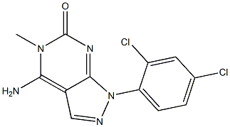 4-Amino-1-(2,4-dichlorophenyl)-5-methyl-1H-pyrazolo[3,4-d]pyrimidin-6(5H)-one 구조식 이미지