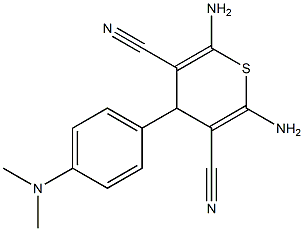 2,6-Diamino-4-(4-dimethylaminophenyl)-4H-thiopyran-3,5-dicarbonitrile Structure