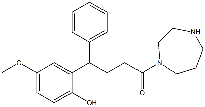 1-[4-(2-Hydroxy-5-methoxyphenyl)-4-phenylbutyryl]hexahydro-1H-1,4-diazepine Structure