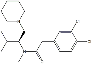 3,4-Dichloro-N-methyl-N-[(S)-2-methyl-1-(1-piperidinylmethyl)propyl]benzeneacetamide Structure