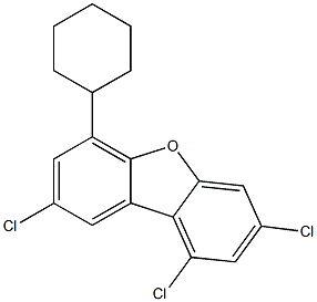 1,3,8-Trichloro-6-cyclohexyldibenzofuran Structure