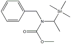 N-Benzyl-N-[1-(trimethylstannyl)ethyl]carbamic acid methyl ester 구조식 이미지