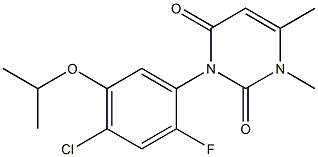 3-(4-Chloro-2-fluoro-5-isopropoxyphenyl)-1,6-dimethylpyrimidine-2,4(1H,3H)-dione 구조식 이미지