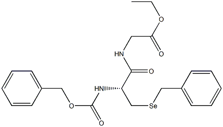 (-)-N-(3-Benzylseleno-N-benzyloxycarbonyl-L-alanyl)glycine ethyl ester Structure