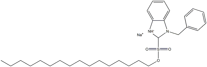 1-Benzyl-2,3-dihydro-2-hexadecyl-1H-benzimidazole-2-sulfonic acid sodium salt 구조식 이미지