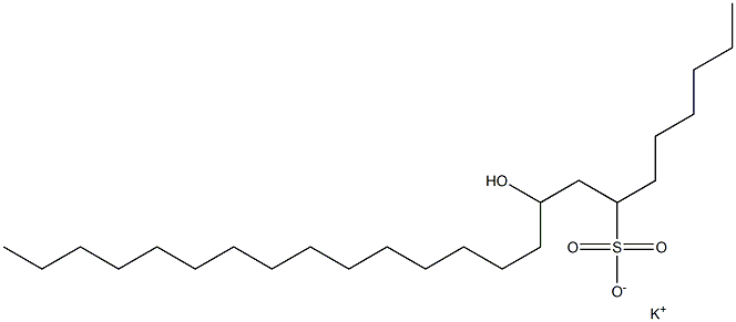 9-Hydroxytetracosane-7-sulfonic acid potassium salt Structure