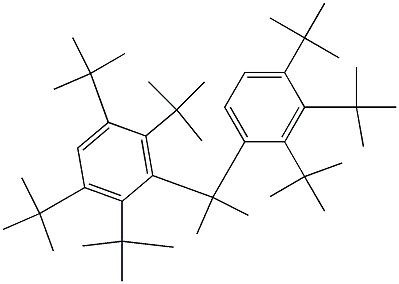 2-(2,3,5,6-Tetra-tert-butylphenyl)-2-(2,3,4-tri-tert-butylphenyl)propane Structure