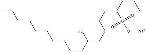 9-Hydroxynonadecane-4-sulfonic acid sodium salt Structure