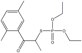 Thiophosphoric acid O,O-diethyl S-[1-(2,5-dimethylbenzoyl)ethyl] ester Structure