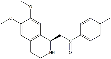 (1S)-1-[(4-Methylphenylsulfinyl)methyl]-6,7-dimethoxy-1,2,3,4-tetrahydroisoquinoline 구조식 이미지