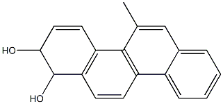 1,2-Dihydro-5-methylchrysene-1,2-diol 구조식 이미지