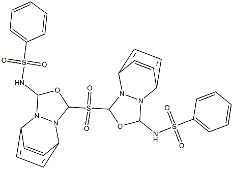 N,N'-[Sulfonylbis[4,1-phenylene(1,3,4-oxadiazole-5,2-diyl)]]bis(benzenesulfonamide) 구조식 이미지