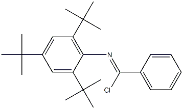 Chloro(phenyl)-N-(2,4,6-tri-tert-butylphenyl)methanimine 구조식 이미지