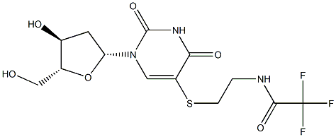 5-[[2-[(Trifluoroacetyl)amino]ethyl]thio]-2'-deoxyuridine 구조식 이미지