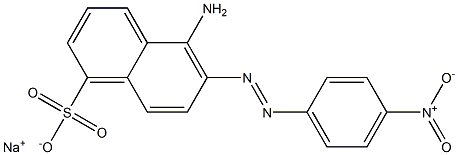 5-Amino-6-[(4-nitrophenyl)azo]naphthalene-1-sulfonic acid sodium salt 구조식 이미지