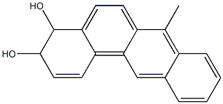 3,4-Dihydro-3,4-dihydroxy-7-methylbenz[a]anthracene 구조식 이미지