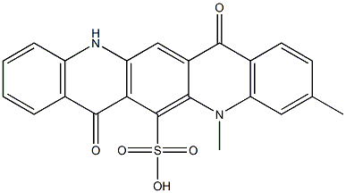 5,7,12,14-Tetrahydro-3,5-dimethyl-7,14-dioxoquino[2,3-b]acridine-6-sulfonic acid Structure