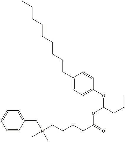 N,N-Dimethyl-N-benzyl-N-[4-[[1-(4-nonylphenyloxy)butyl]oxycarbonyl]butyl]aminium Structure