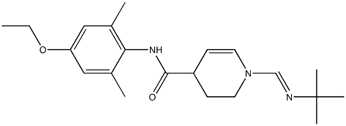 1-[[(1,1-Dimethylethyl)imino]methyl]-N-(2,6-dimethyl-4-ethoxyphenyl)-1,2,3,4-tetrahydro-4-pyridinecarboxamide Structure