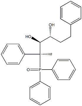 (2S,3S,4R)-2,6-Diphenyl-2-(diphenylphosphinyl)hexane-3,4-diol Structure